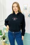 159287 Kapsonlu Sardonlu Sweatshirt